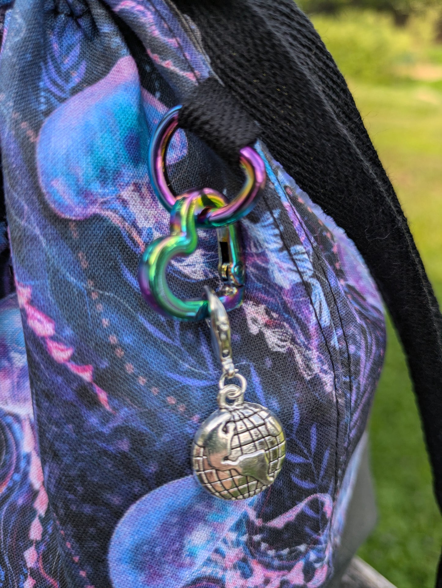 Stitcher's Stuff Sack - Knitting/Crochet Fiber Arts Project Bag - Jellyfish