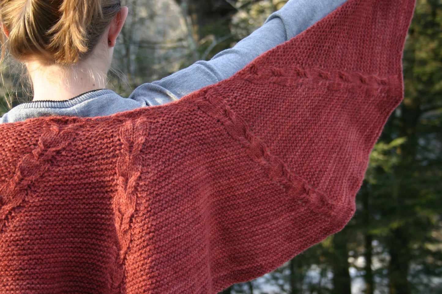 Red Head Wrap Knitting Pattern - Digital Download