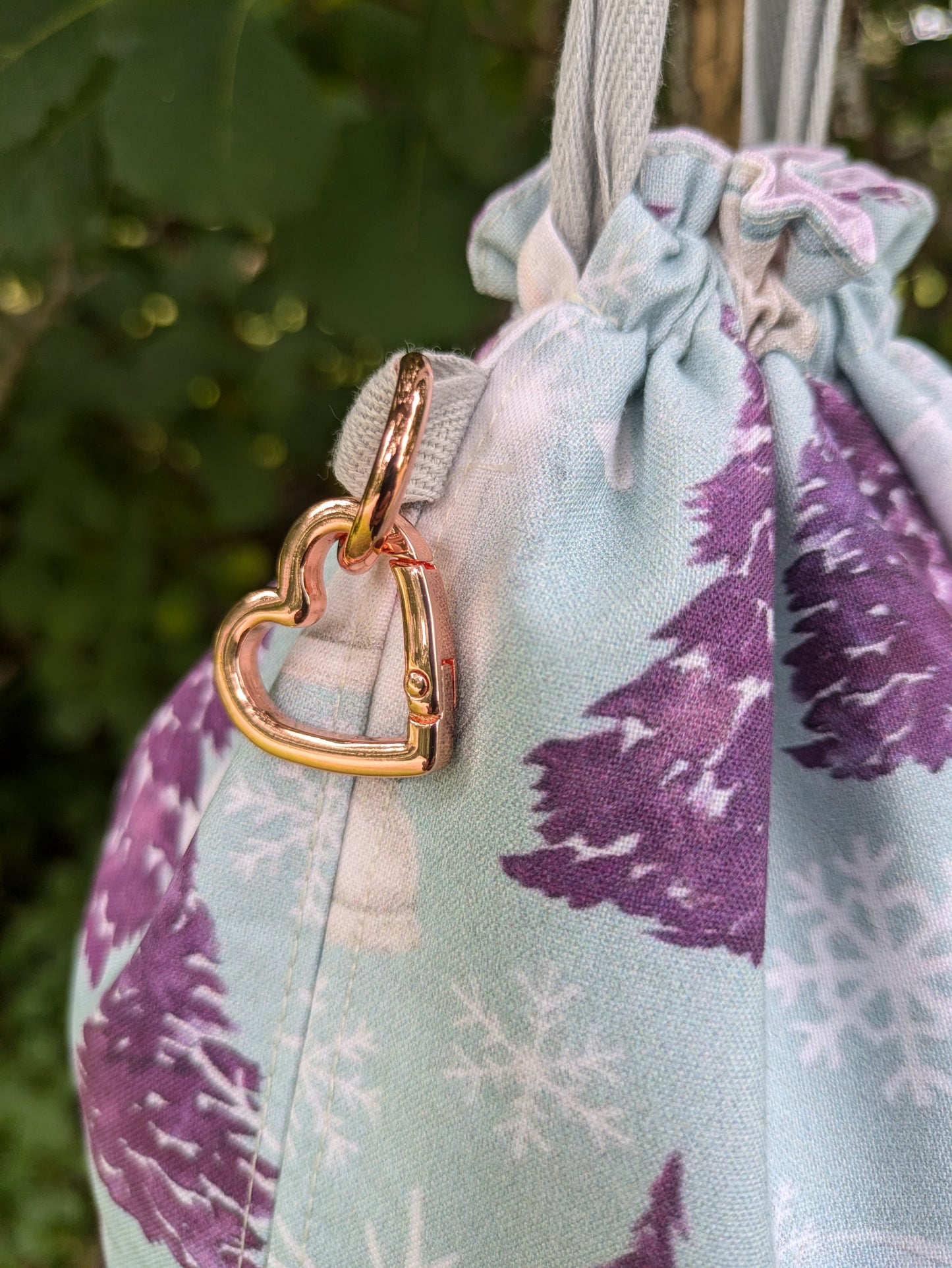 Stitcher's Stuff Sack - Knitting/Crochet Fiber Arts Project Bag - Sugar Plum Fairy