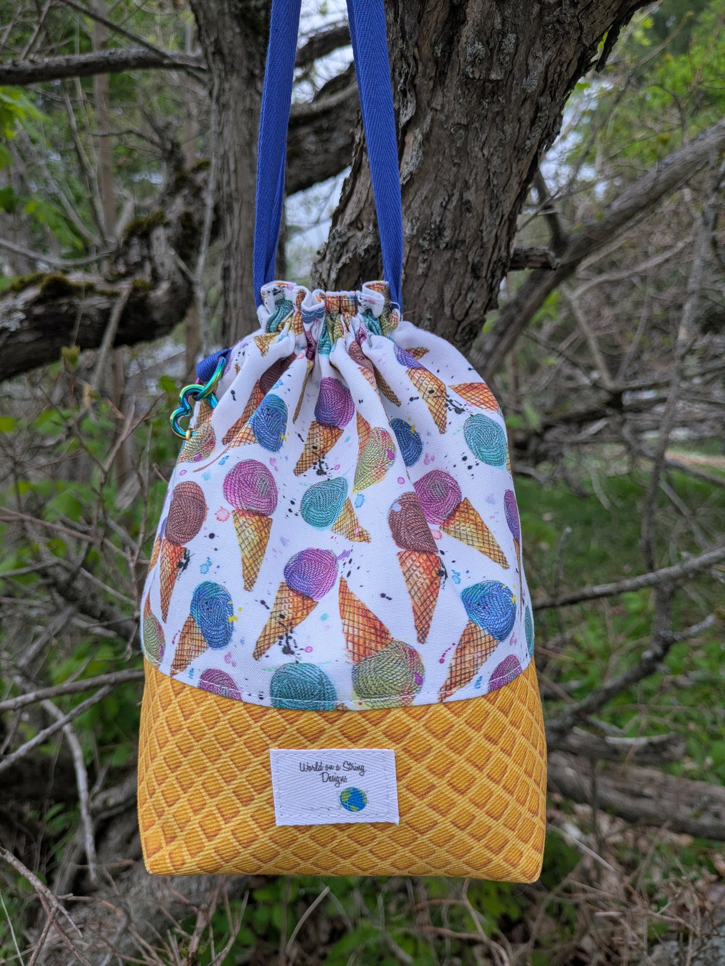 Stitcher's Stuff Sack - Sock Week 2025 Exclusive - Project Bag - Sundae Funday - Ready to Ship