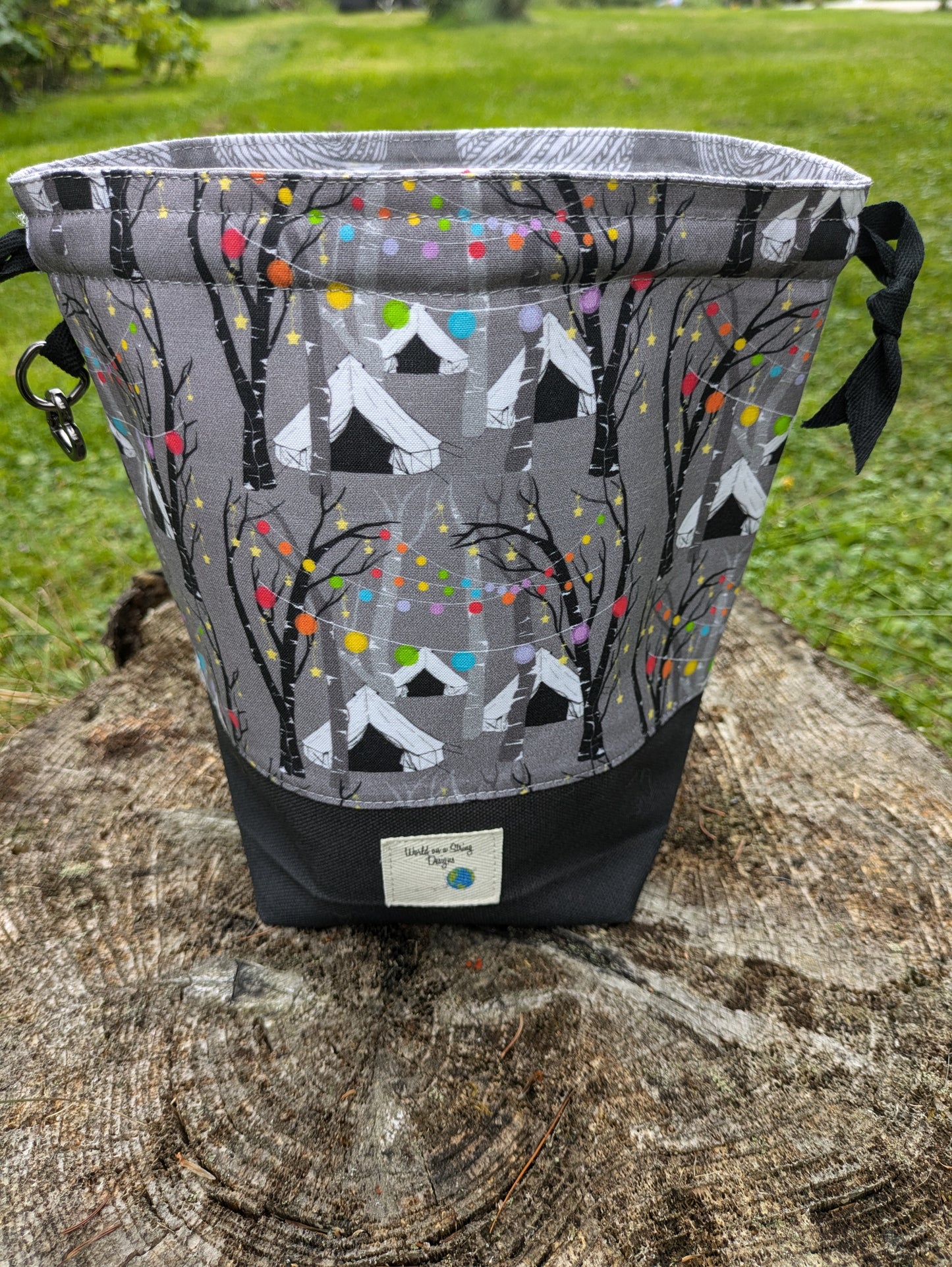 Stitcher's Stuff Sack - Knitting/Crochet Fiber Arts Project Bag - Yarny Yurts