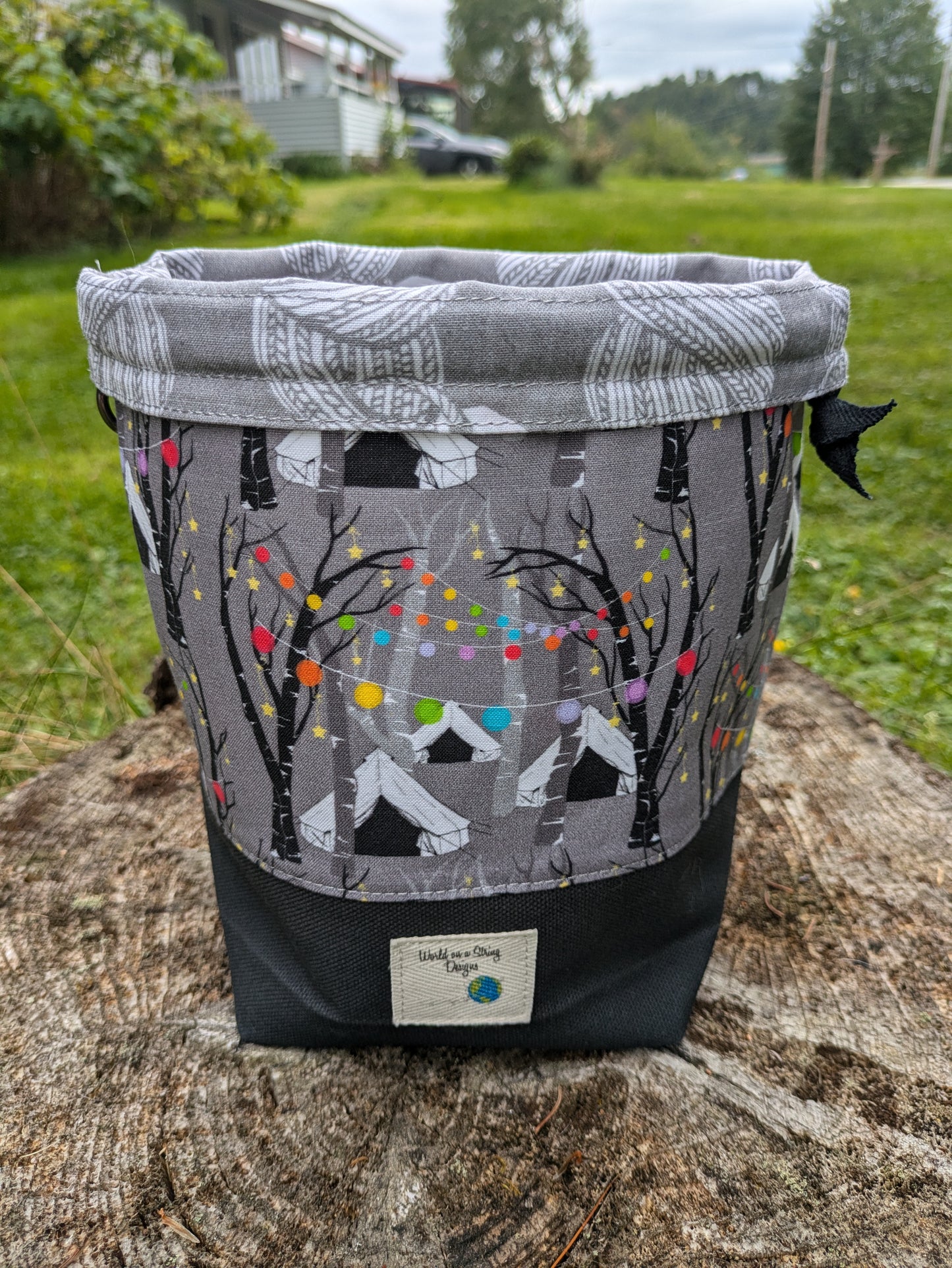 Stitcher's Stuff Sack - Knitting/Crochet Fiber Arts Project Bag - Yarny Yurts