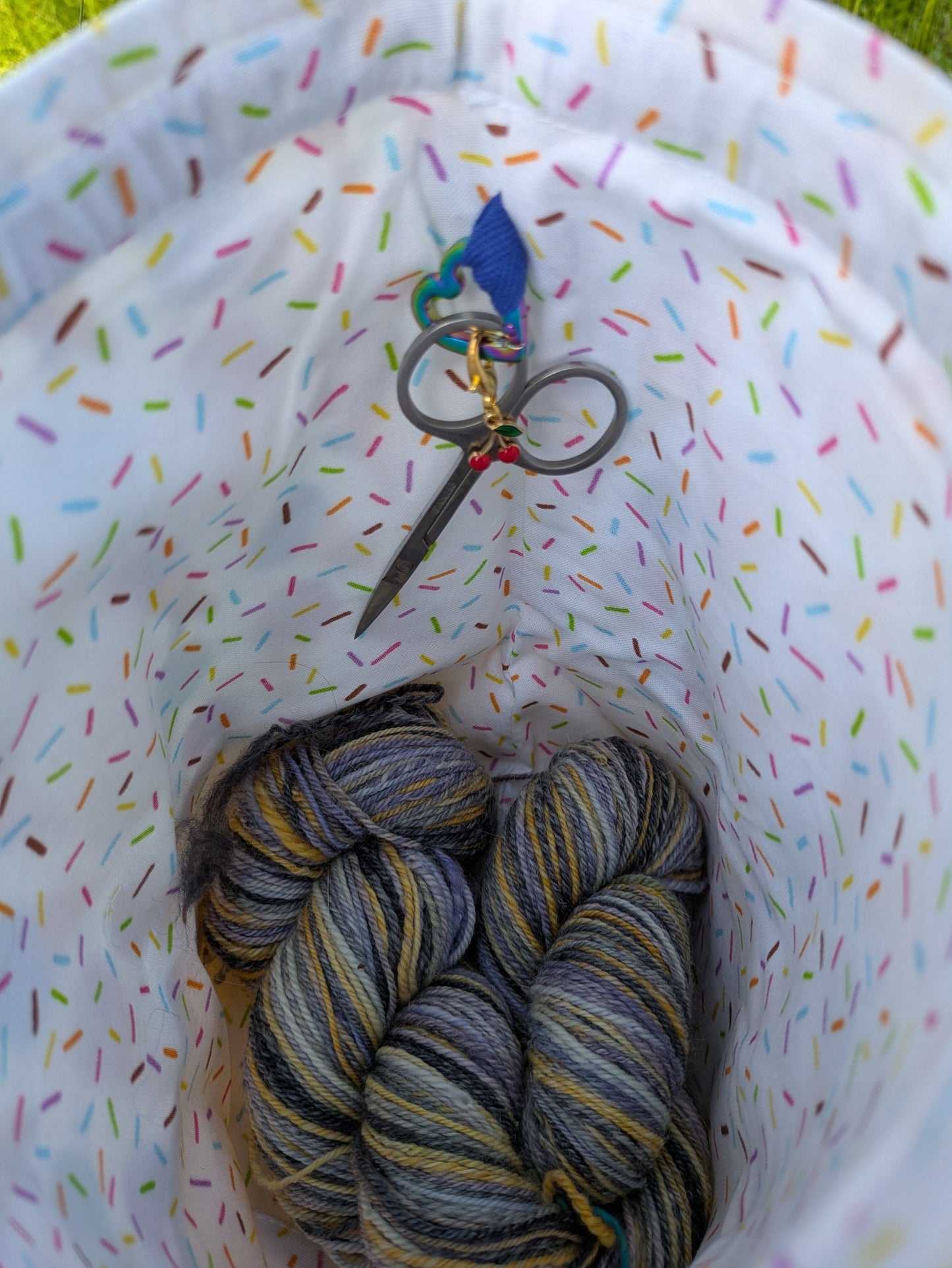 Stitcher's Stuff Sack - Sock Week 2025 Exclusive - Project Bag - Sundae Funday - Ready to Ship