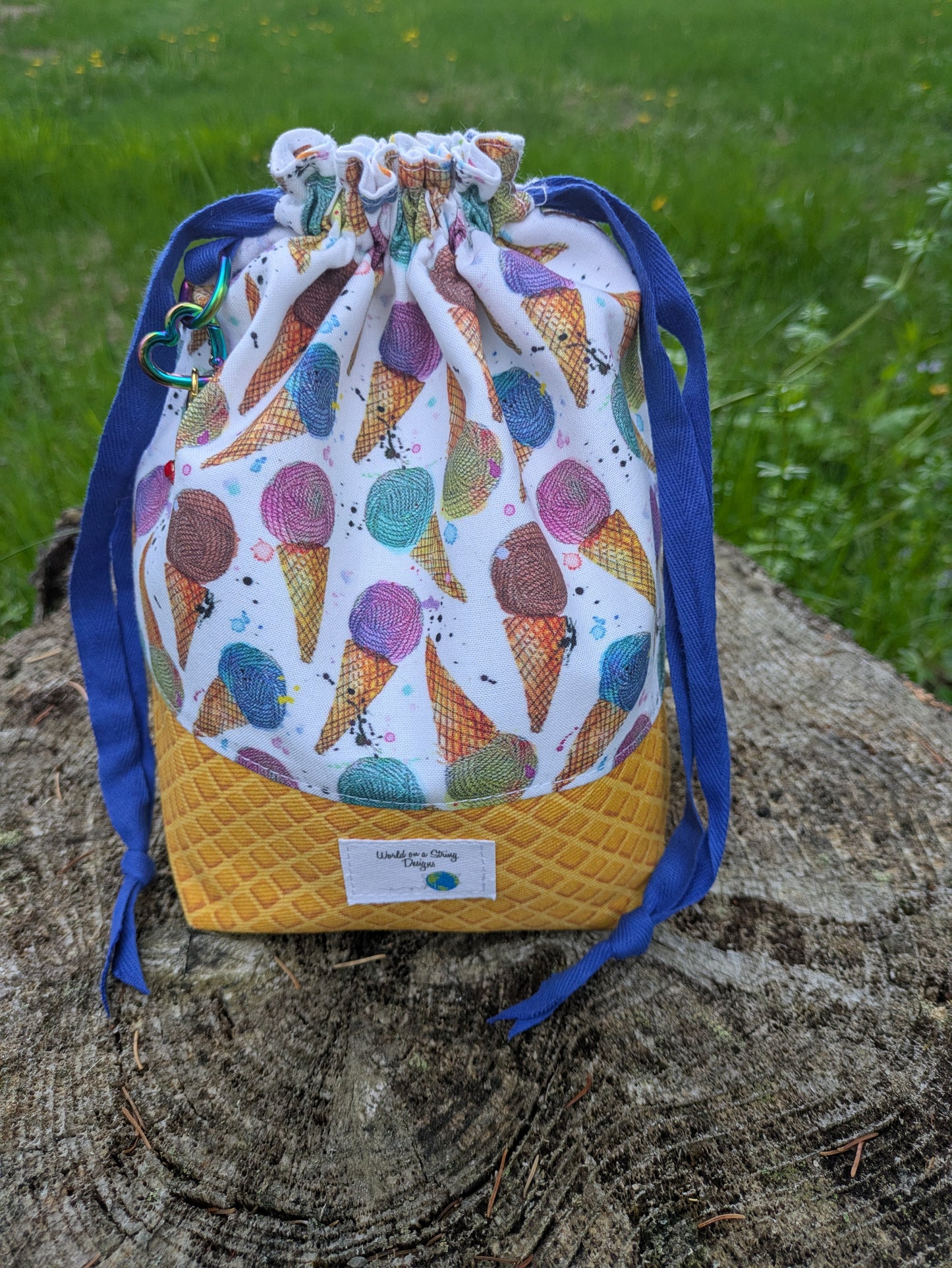 Stitcher's Stuff Sack - Sock Week 2025 Exclusive - Project Bag - Sundae Funday - Ready to Ship