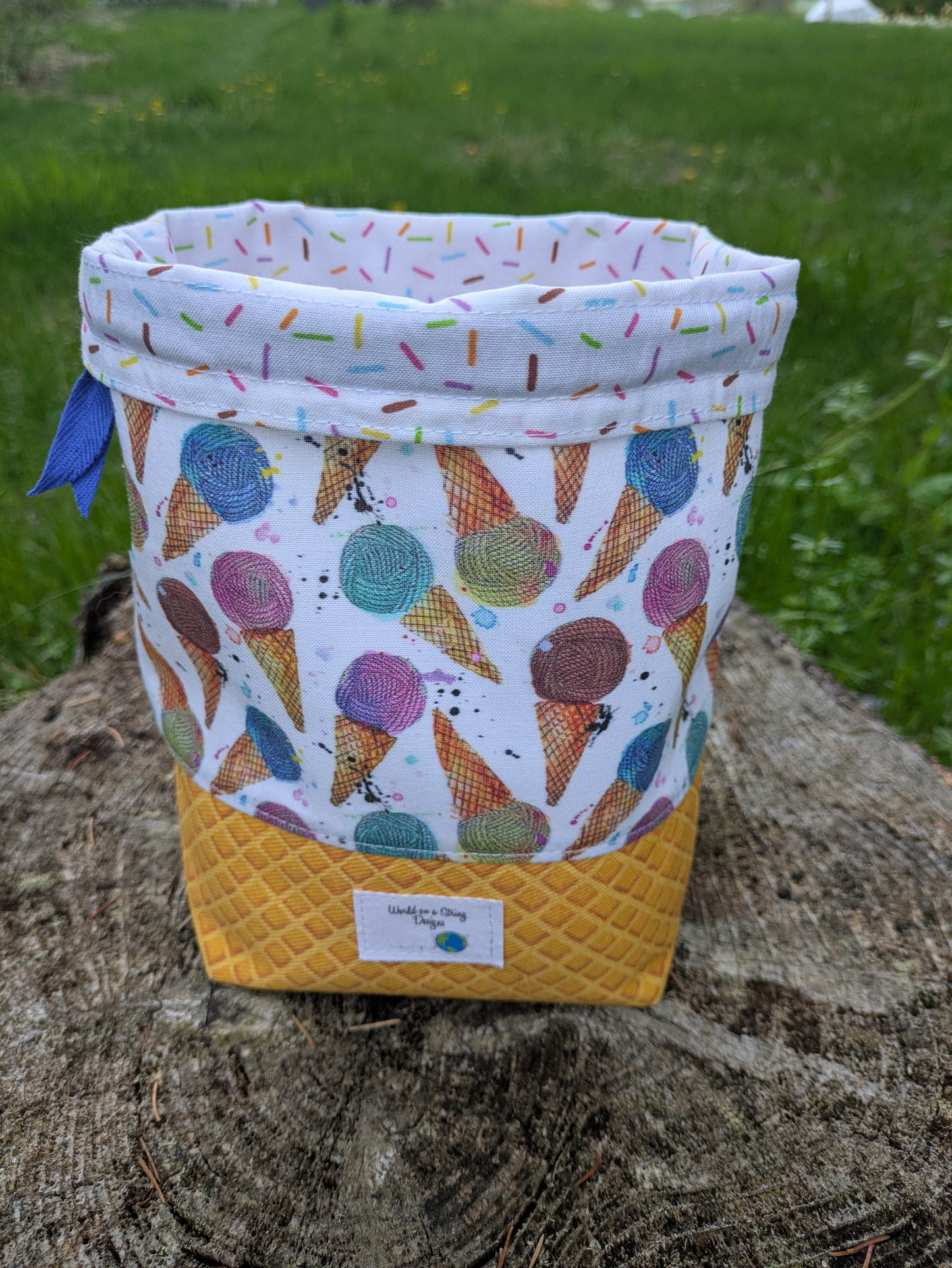 Stitcher's Stuff Sack - Sock Week 2025 Exclusive - Project Bag - Sundae Funday - Ready to Ship