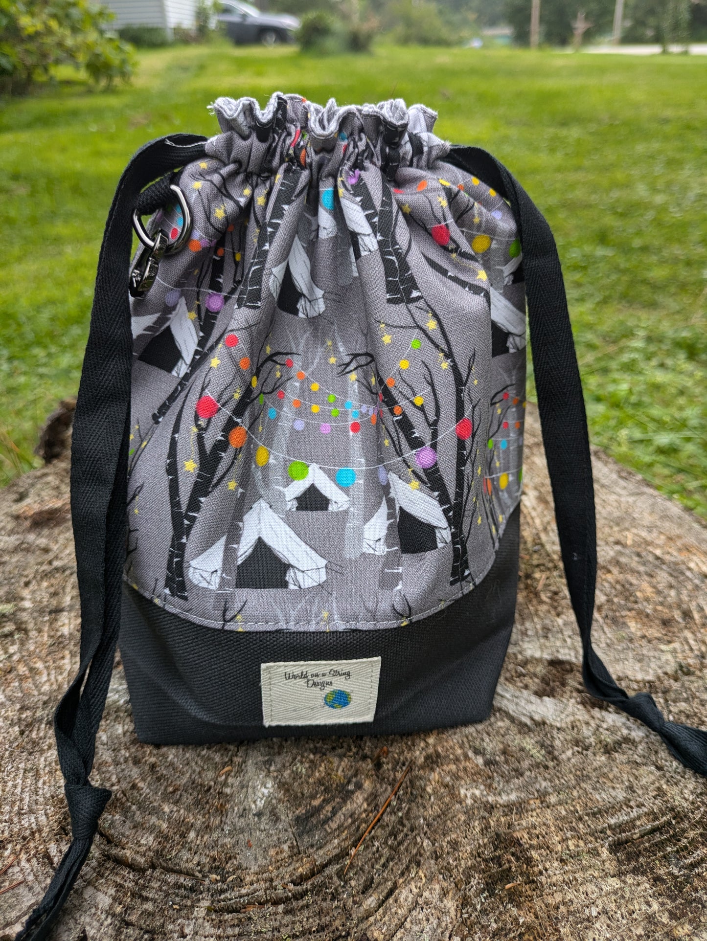 Stitcher's Stuff Sack - Knitting/Crochet Fiber Arts Project Bag - Yarny Yurts