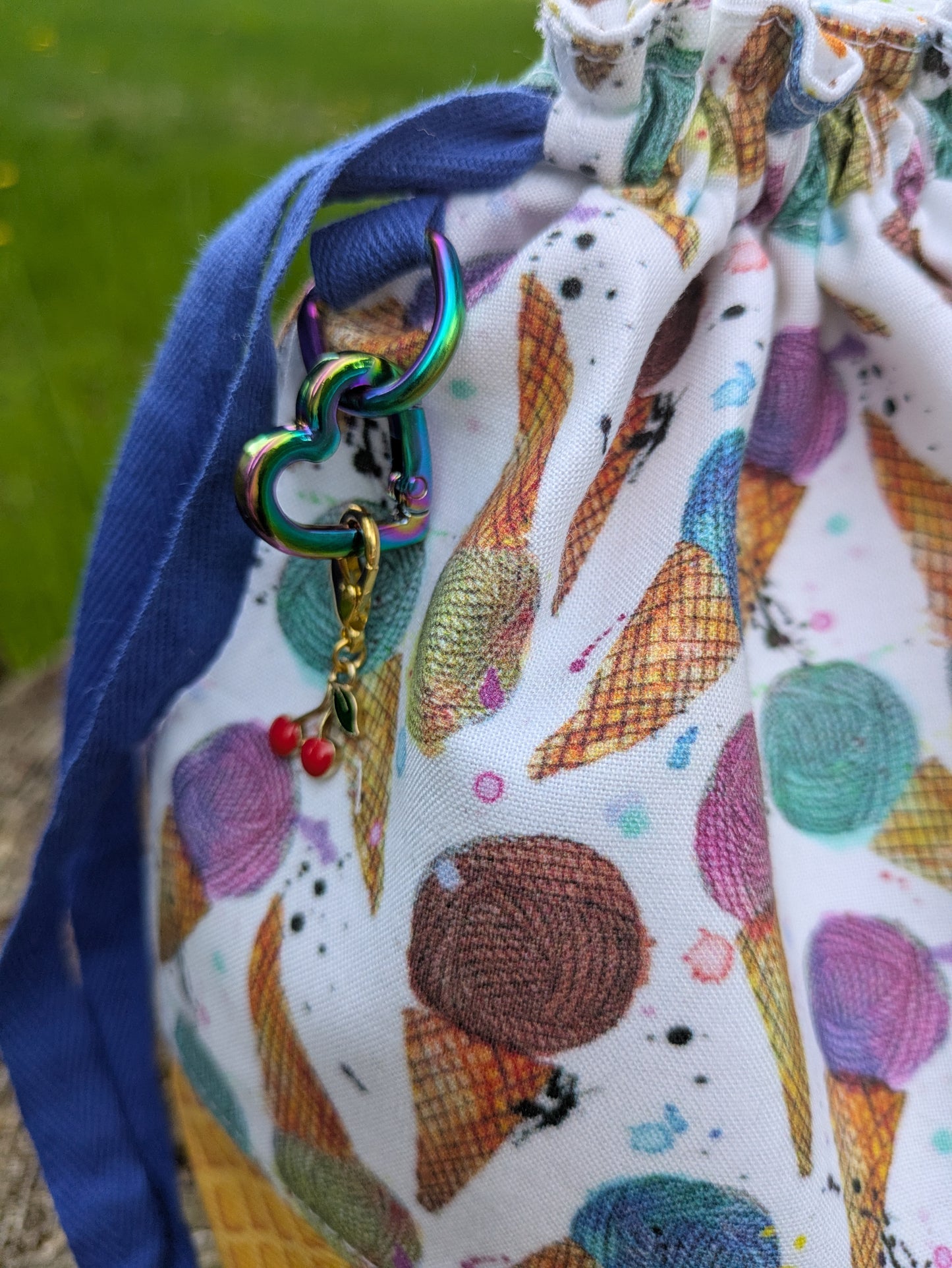 Stitcher's Stuff Sack - Sock Week 2025 Exclusive - Project Bag - Sundae Funday - Ready to Ship