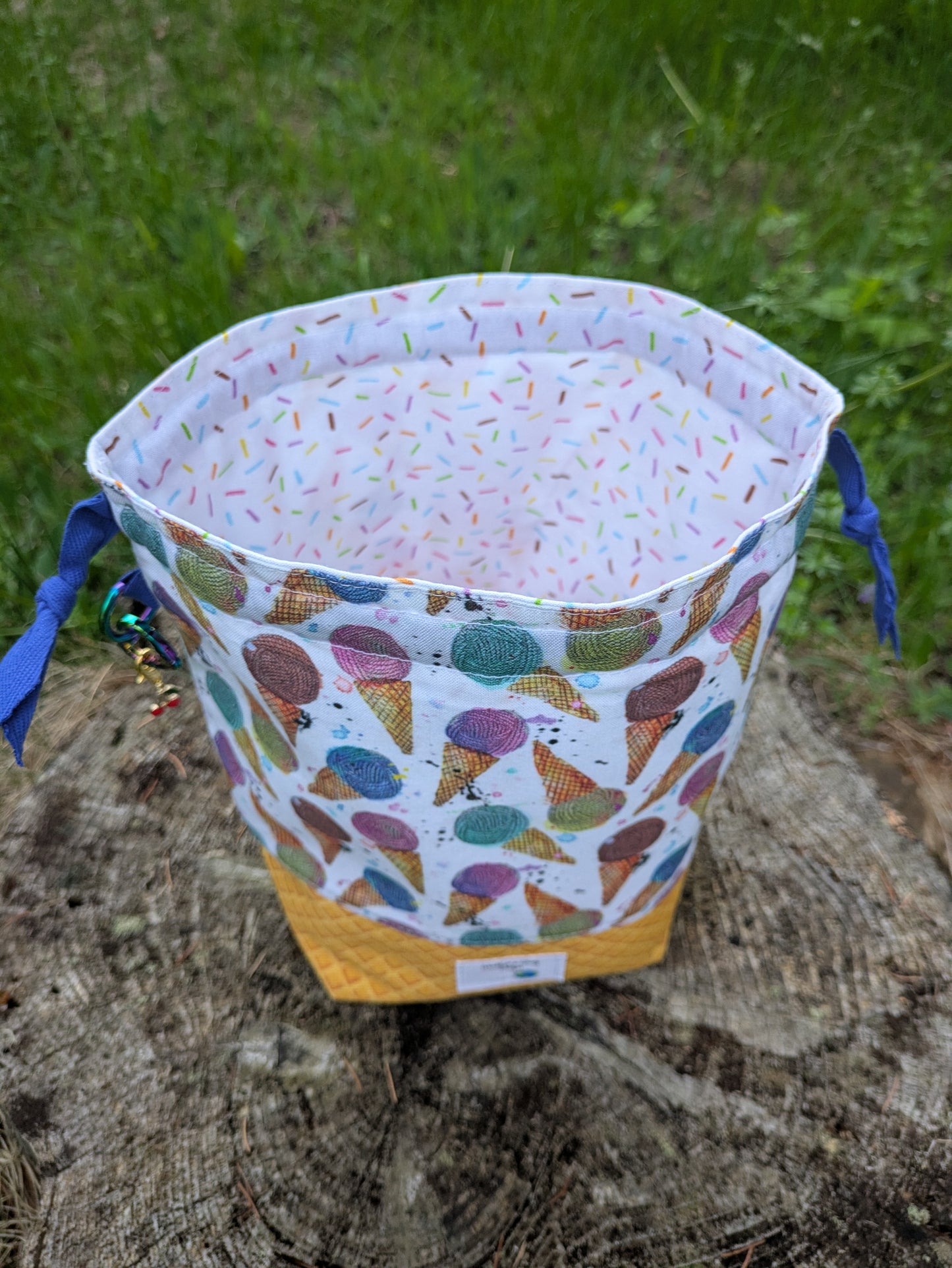 Stitcher's Stuff Sack - Sock Week 2025 Exclusive - Project Bag - Sundae Funday - Ready to Ship